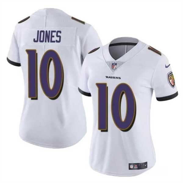 Womens Baltimore Ravens #10 Emory Jones White Vapor Jersey Dzhi